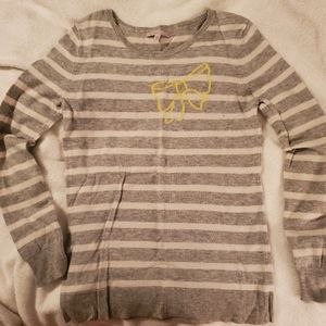 Gap grey stripped sweater size M